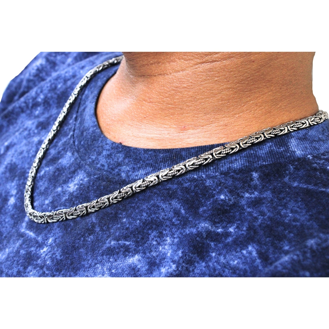 The Byzantine Tali Air Necklace, Sterling Silver