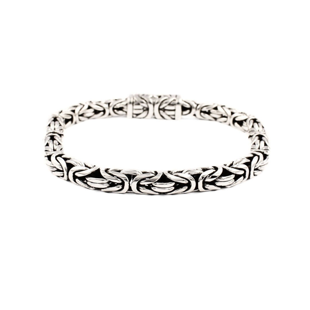 Bali Byzantine 6mm Sterling Silver Chain Bracelet