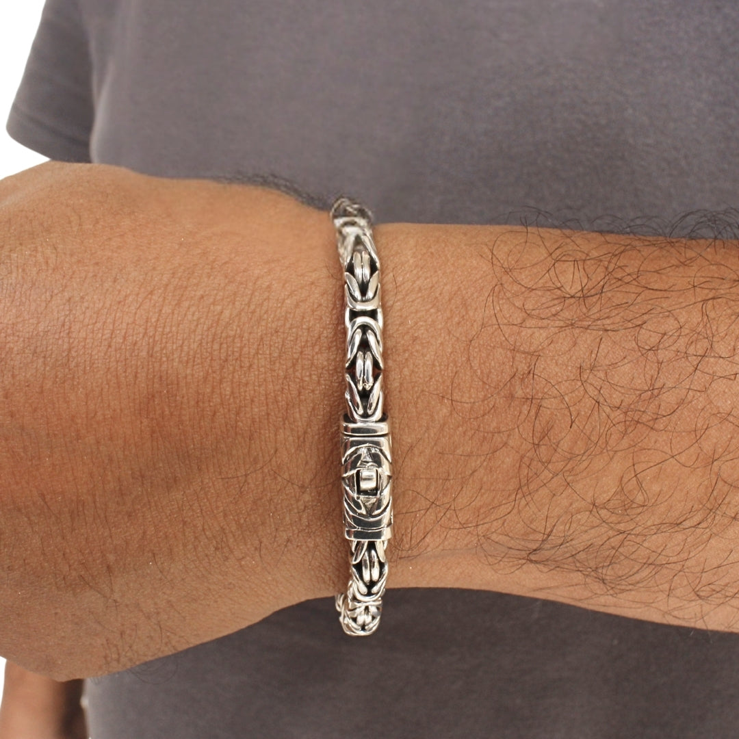 Bali Byzantine 6mm Sterling Silver Chain Bracelet