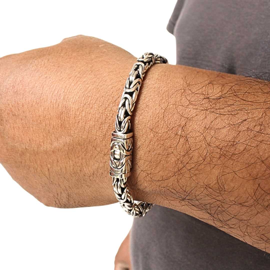 Bali Byzantine 6mm Sterling Silver Chain Bracelet