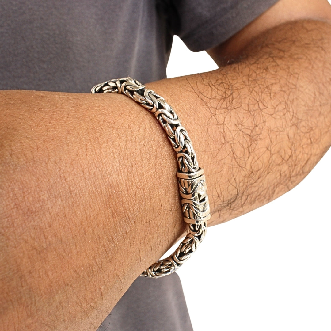 Bali Byzantine 6mm Sterling Silver Chain Bracelet