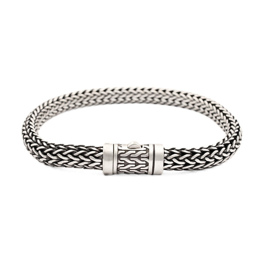 Matte Bali Silver Tulang Naga Necklace - 925 Sterling
