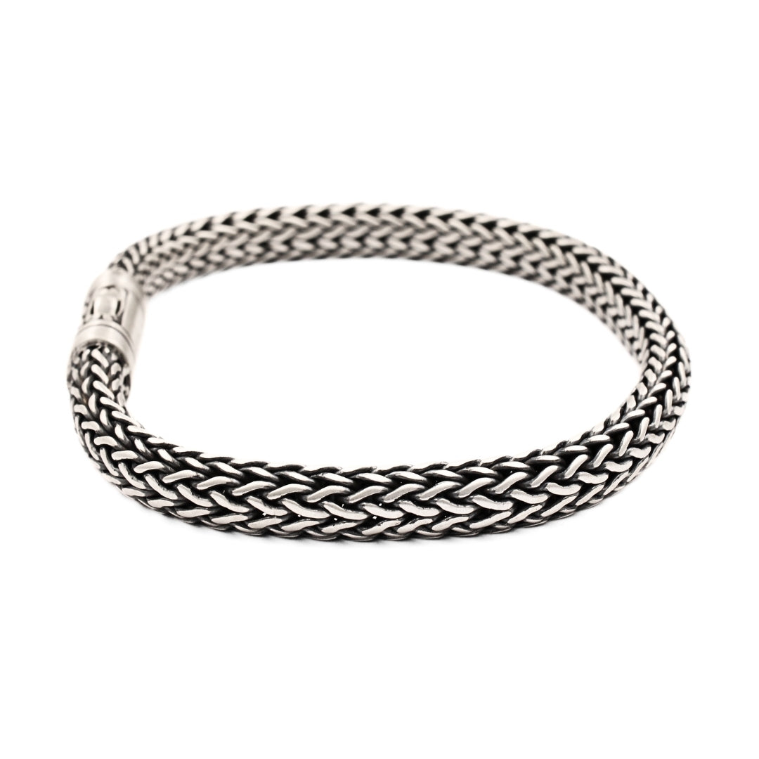 Matte Bali Silver Tulang Naga Necklace - 925 Sterling