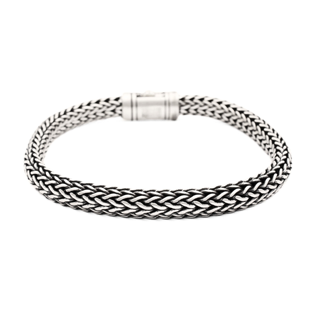 Matte Bali Silver Tulang Naga Necklace - 925 Sterling