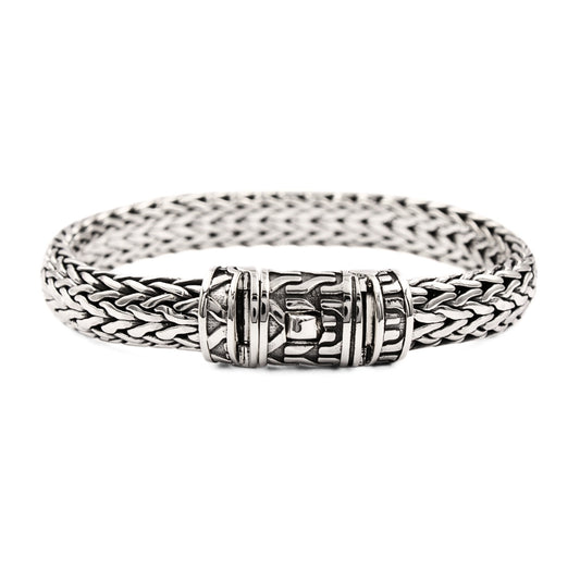 Tulang Naga Silver Bracelet 10mm - 925 Sterling