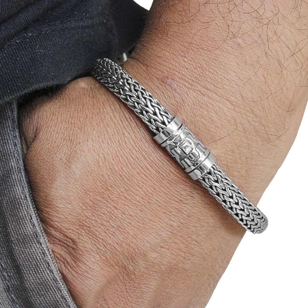 Dragon Bone Silver Bracelet - 925 Sterling