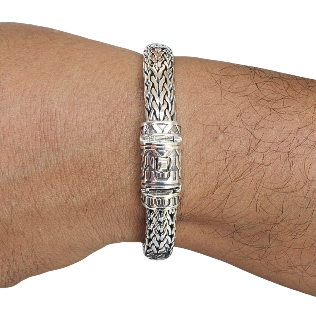 Tulang Naga Silver Bracelet 10mm - 925 Sterling