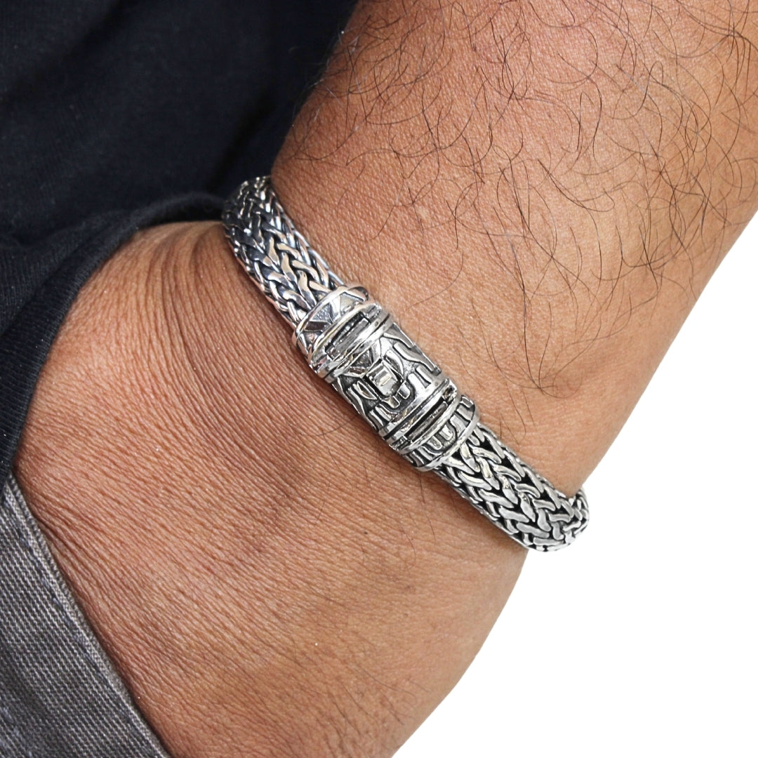 Tulang Naga Silver Bracelet 10mm - 925 Sterling