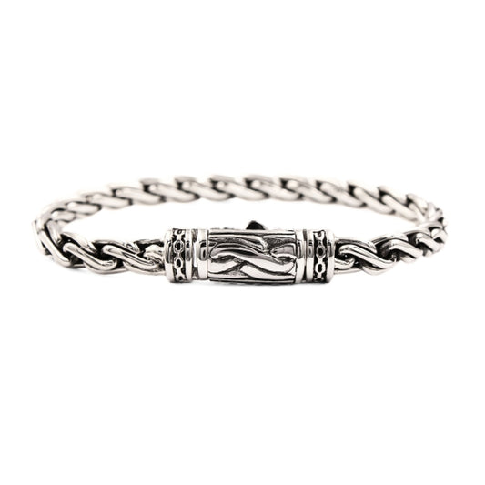 Padian Satu Signature Wide Bracelet in Sterling Silver