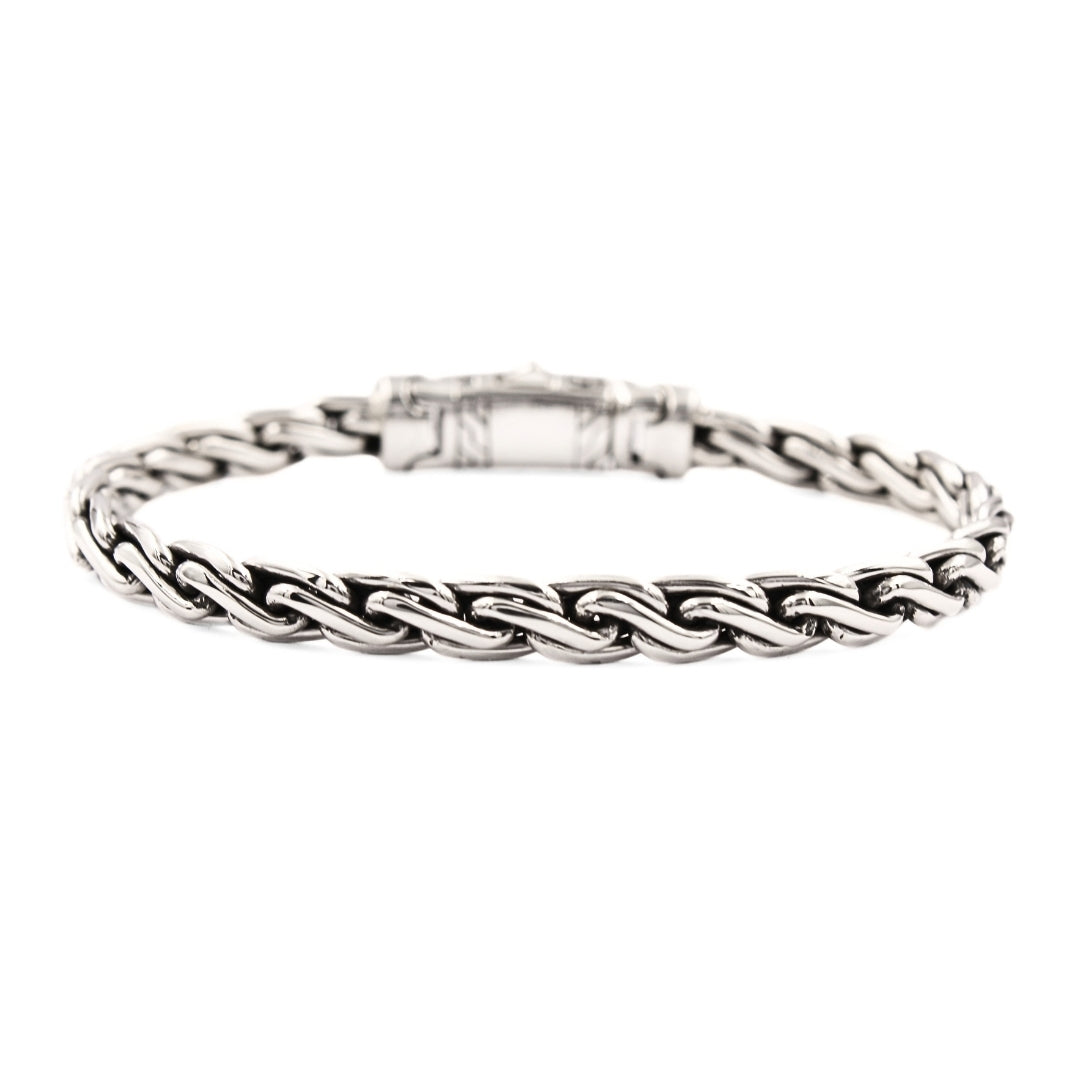 Padian Satu Signature Wide Bracelet in Sterling Silver