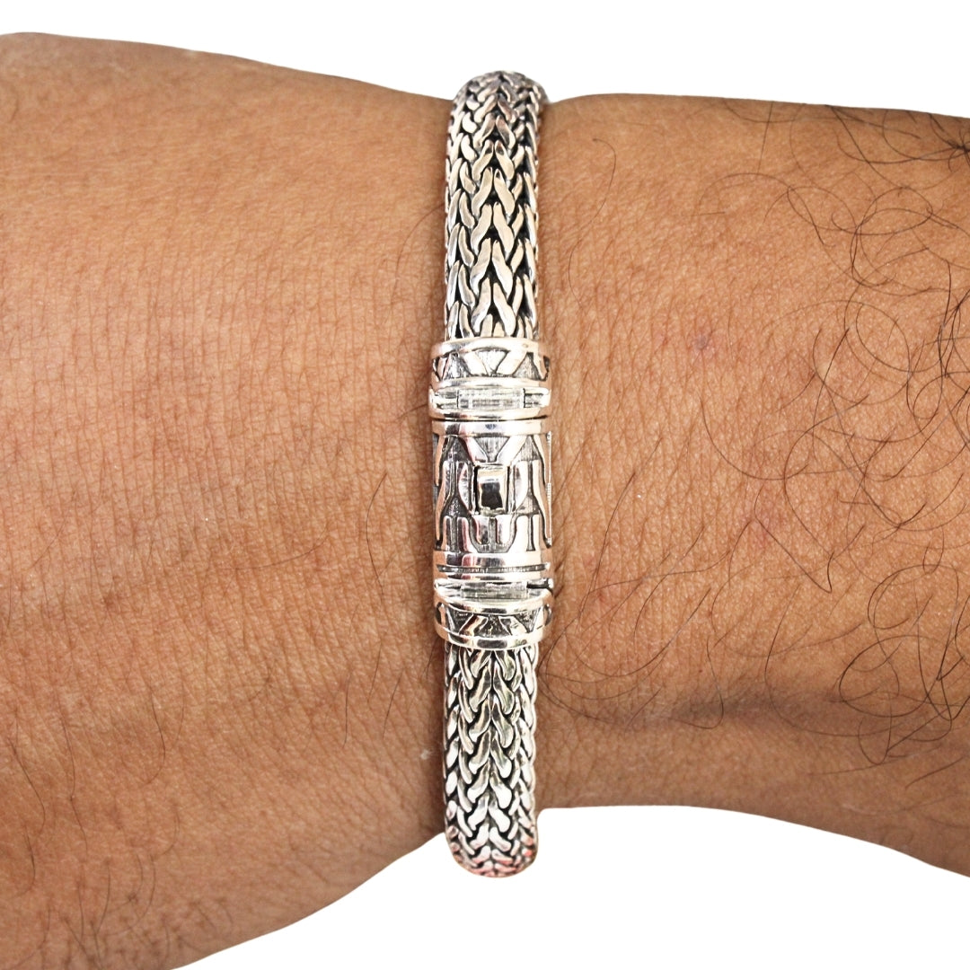 Tulang Naga Silver Bracelet 8mm - 925 Sterling