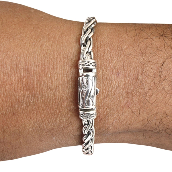 Padian Satu Signature Wide Bracelet in Sterling Silver