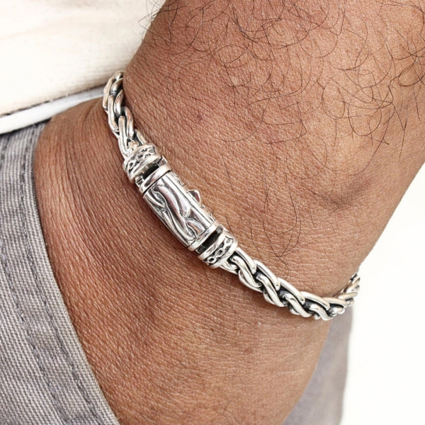 Padian Satu Signature Wide Bracelet in Sterling Silver