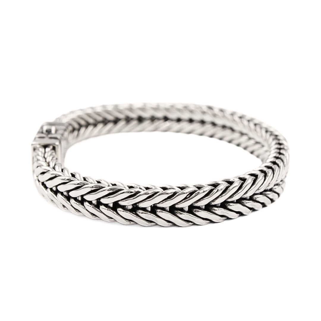 Bali Tulang Naga Flat Silver Bracelet - 925 Sterling