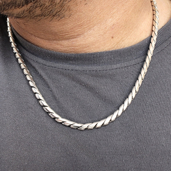 Artisan Bekel Weave Necklace in Sterling Silver, 5mm