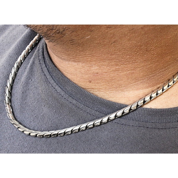 Artisan Bekel Weave Necklace in Sterling Silver, 5mm