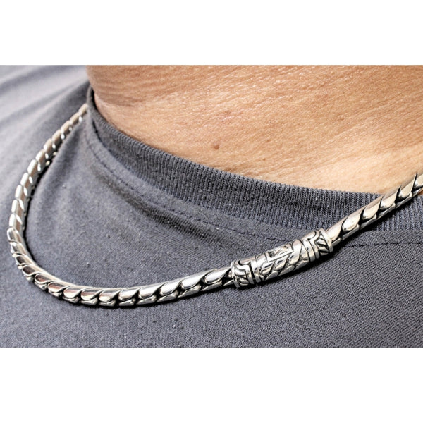 Artisan Bekel Weave Necklace in Sterling Silver, 5mm