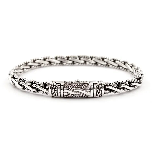 Padian Tali Air Flat Bracelet, Artisan Sterling Silver Jewelry