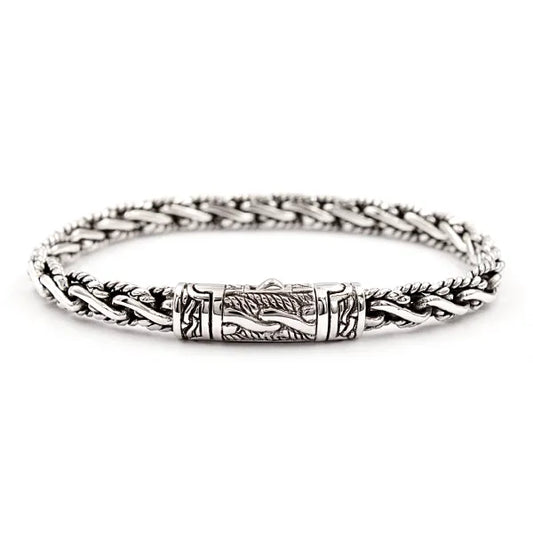 Padian Tali Air Flat Bracelet, Artisan Sterling Silver Jewelry