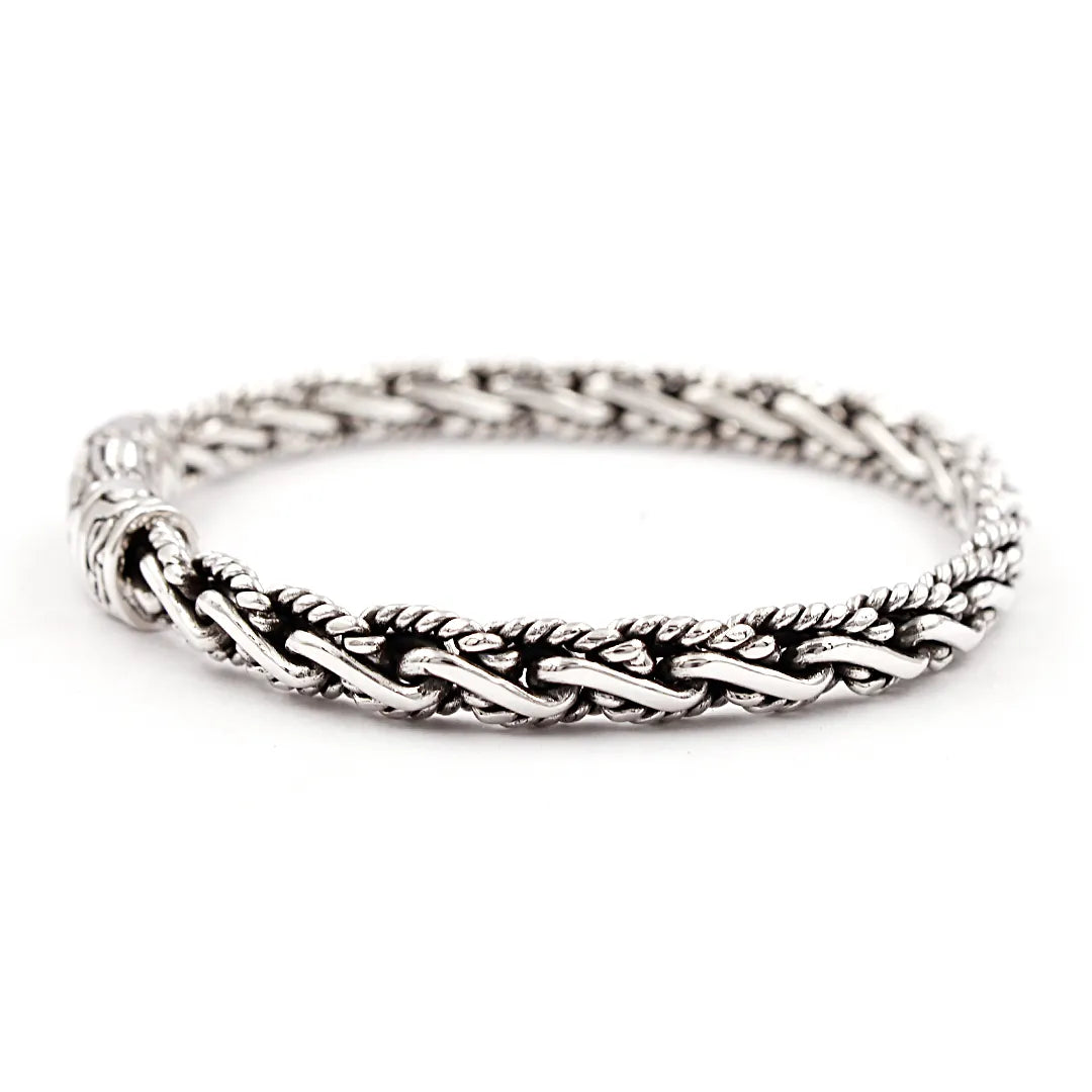 Padian Tali Air Flat Bracelet, Artisan Sterling Silver Jewelry