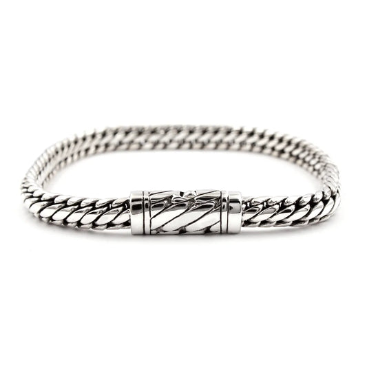 Ben Signature Sterling Silver Bracelet, Balinese Artisan Jewelry