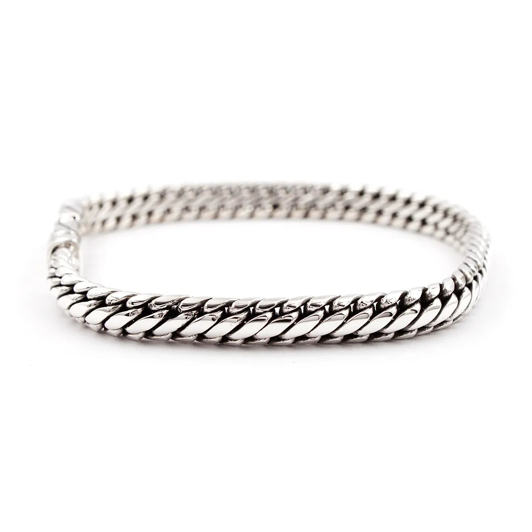Ben Signature Sterling Silver Bracelet, Balinese Artisan Jewelry