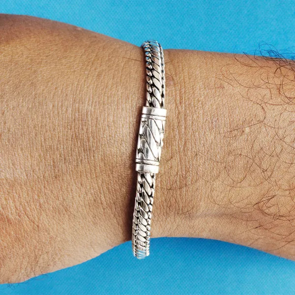 Ben Signature Sterling Silver Bracelet, Balinese Artisan Jewelry