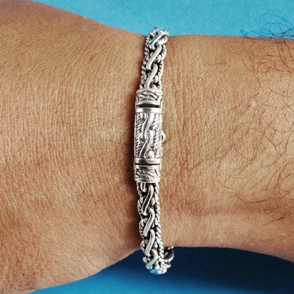 Padian Tali Air Flat Bracelet, Artisan Sterling Silver Jewelry