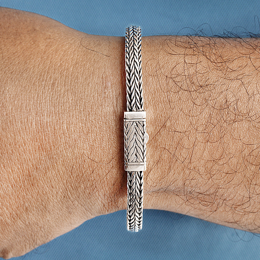 Tulang Naga Heritage Bracelet, Artisan Sterling Silver