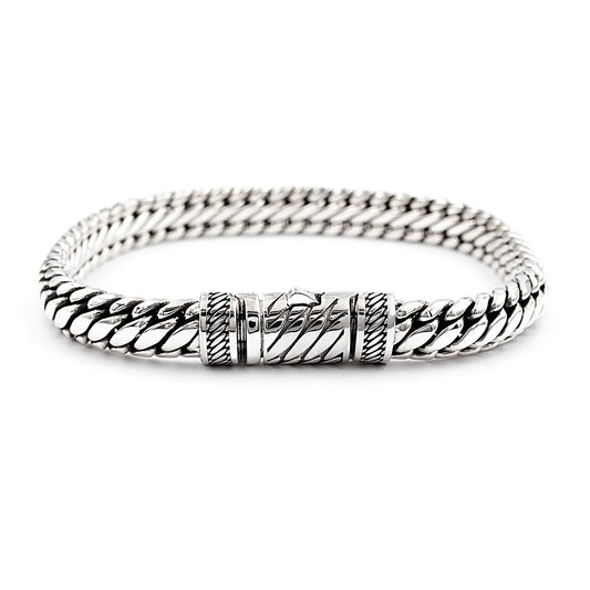 Ben Heritage Sterling Silver Bracelet with Balinese Motif