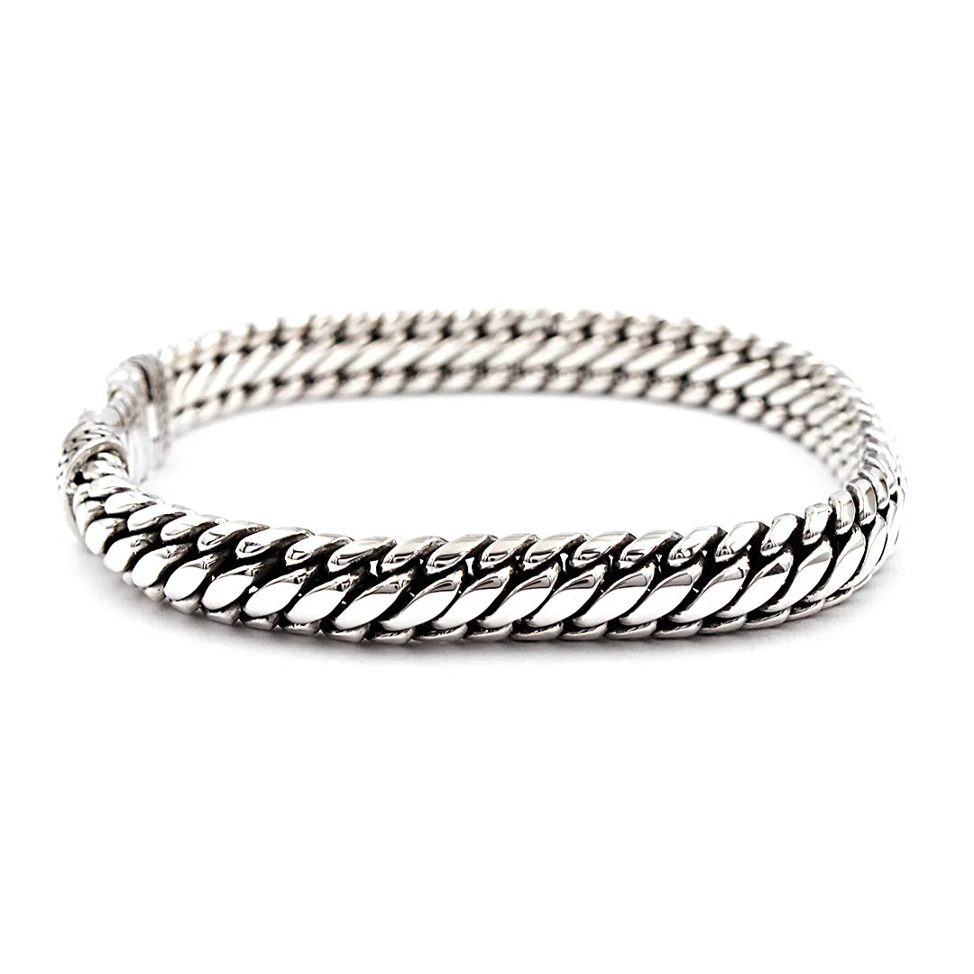 Ben Heritage Sterling Silver Bracelet with Balinese Motif
