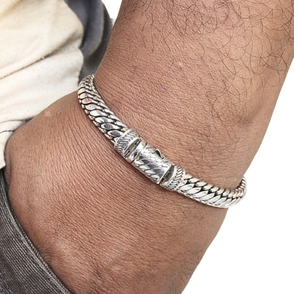 Ben Heritage Sterling Silver Bracelet with Balinese Motif