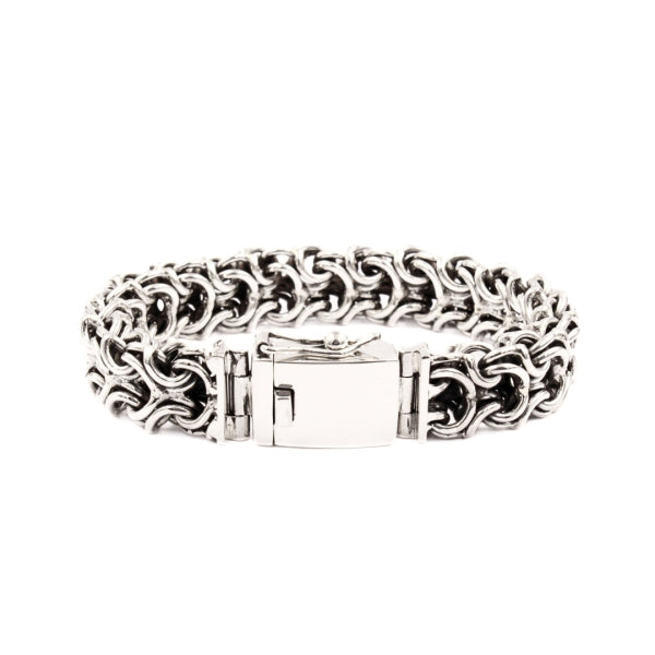 Ramses Heritage Chain Bracelet in Sterling Silver, 15mm