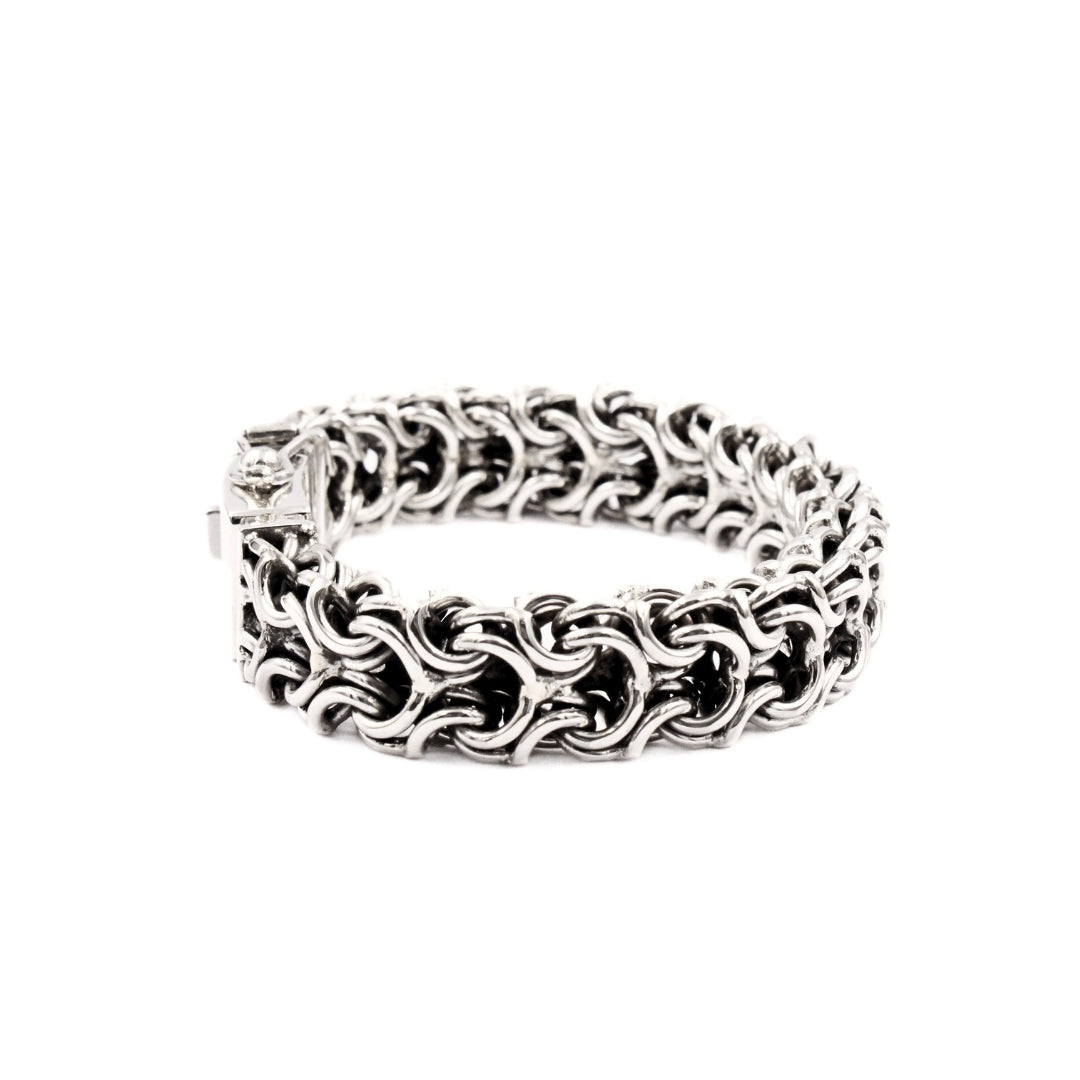 Ramses Heritage Chain Bracelet in Sterling Silver, 15mm