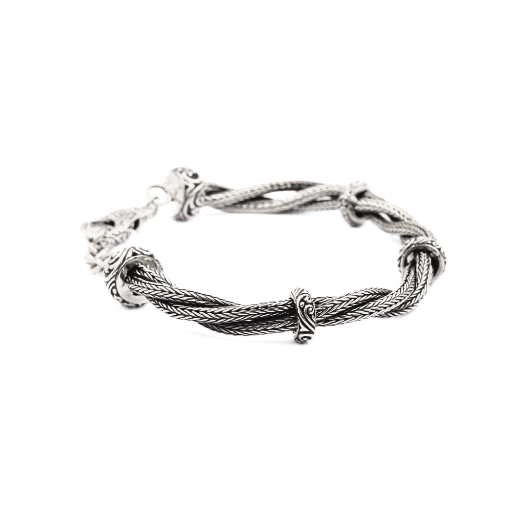 Balinese 6mm Twisted Tulang Naga Silver Bracelet