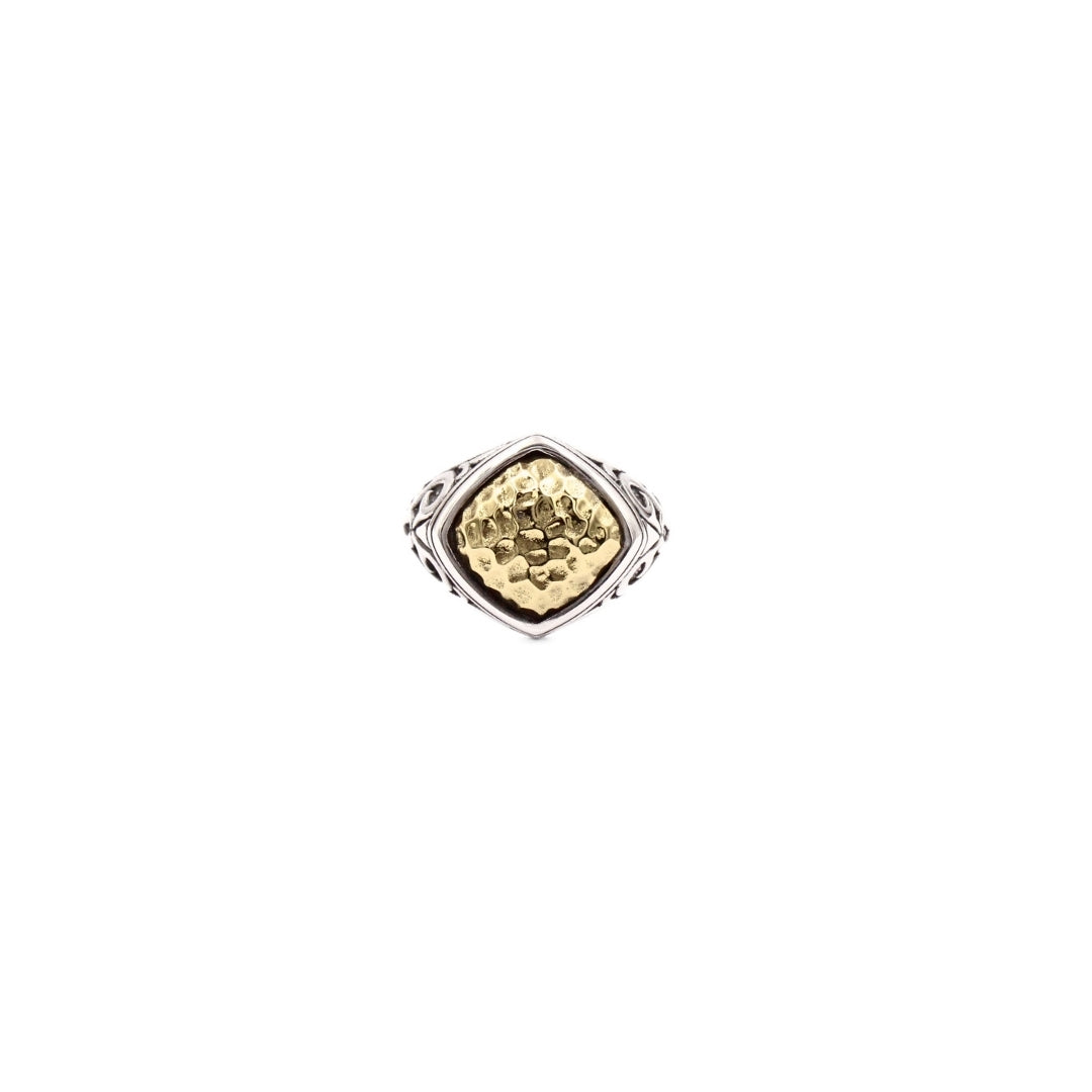 Ring Dual Tone Bali Motif