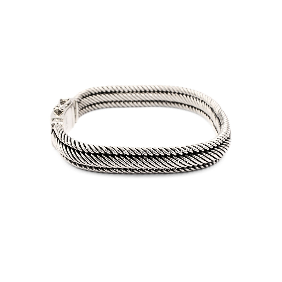 Men's Sterling Silver Bracelet 10mm - Edwin