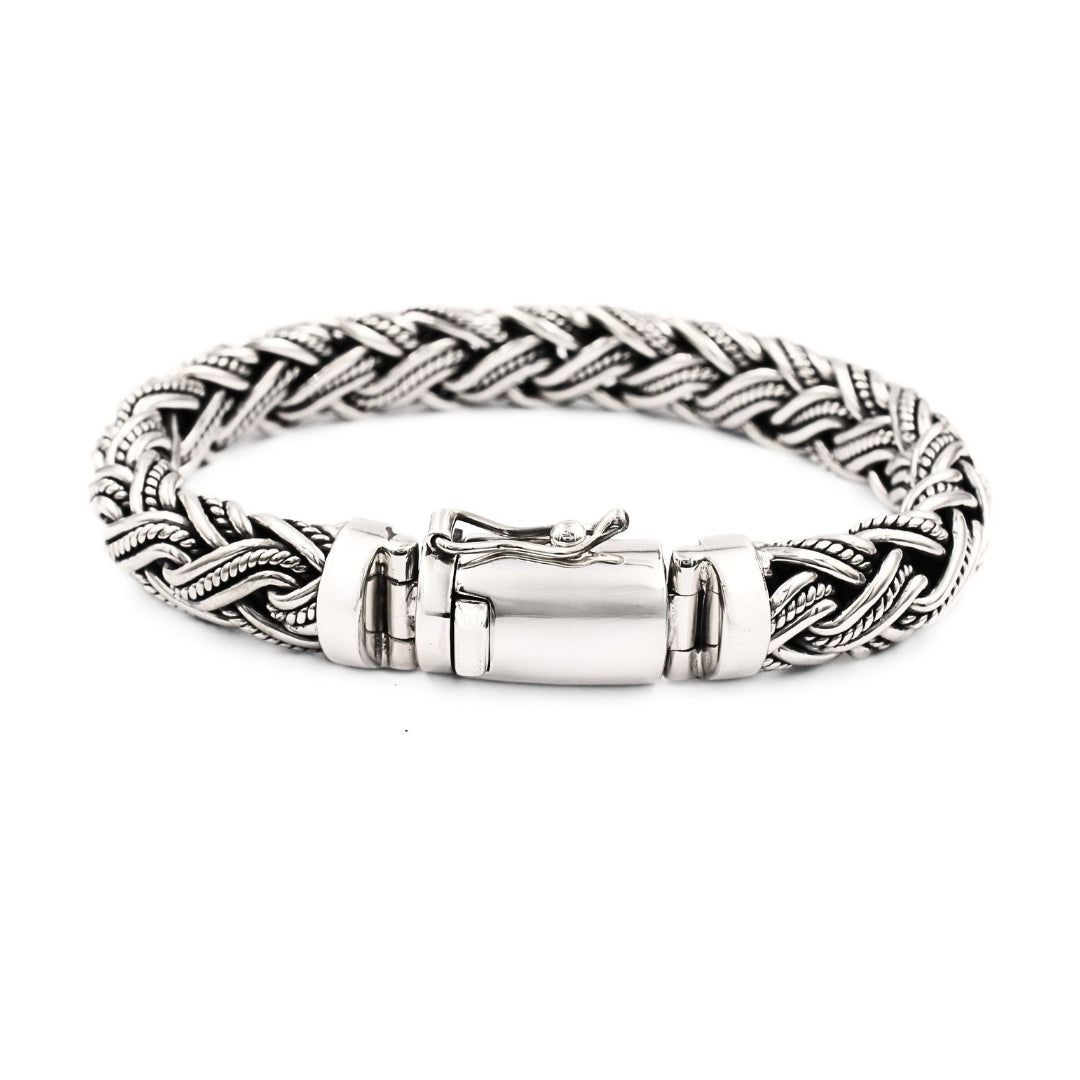 Padian Triple Taliair Heritage Bracelet in Sterling Silver, 12mm