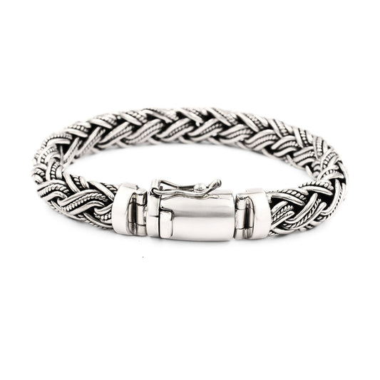 Padian Triple Taliair Heritage Bracelet in Sterling Silver, 12mm