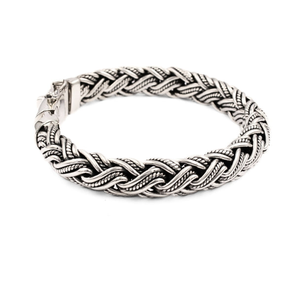 Padian Triple Taliair Heritage Bracelet in Sterling Silver, 12mm