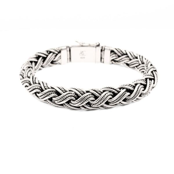 Padian Triple Taliair Heritage Bracelet in Sterling Silver, 12mm