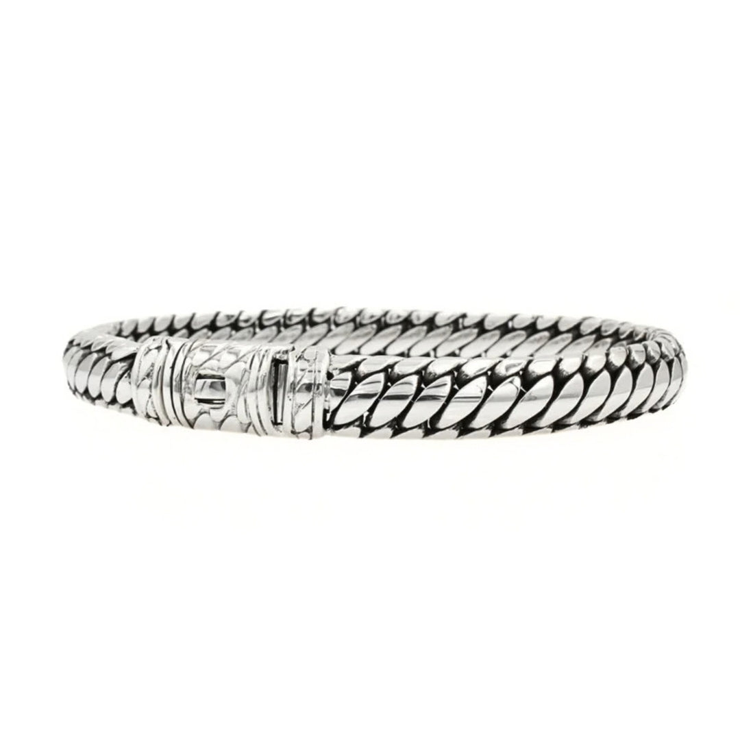 Men's Sterling Silver Bracelet - Ben 10mm Wide