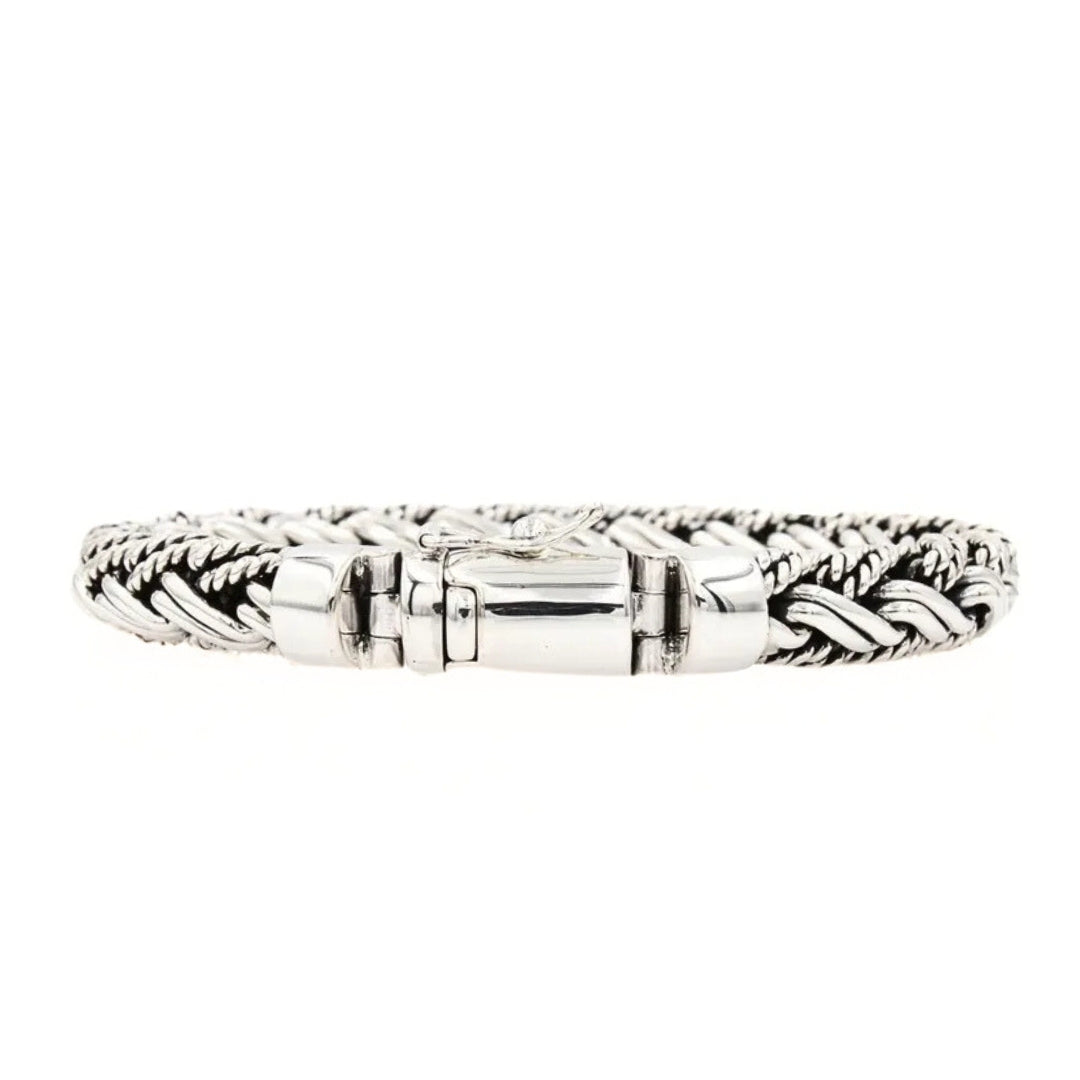 Sterling Silver Handmade Bali Bracelet Padian Double Taliair 6mm Wide
