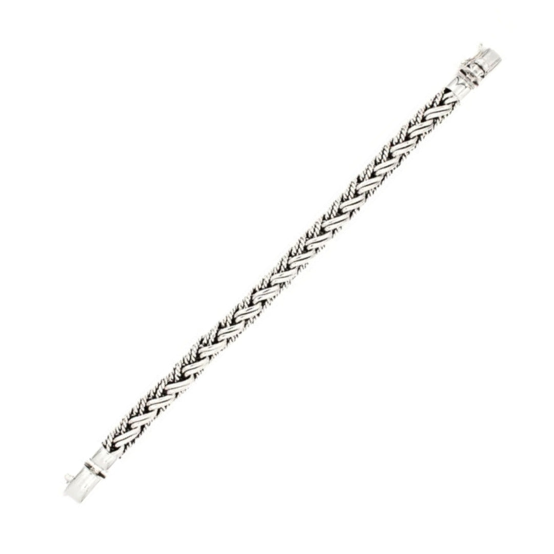 Sterling Silver Handmade Bali Bracelet Padian Double Taliair 6mm Wide