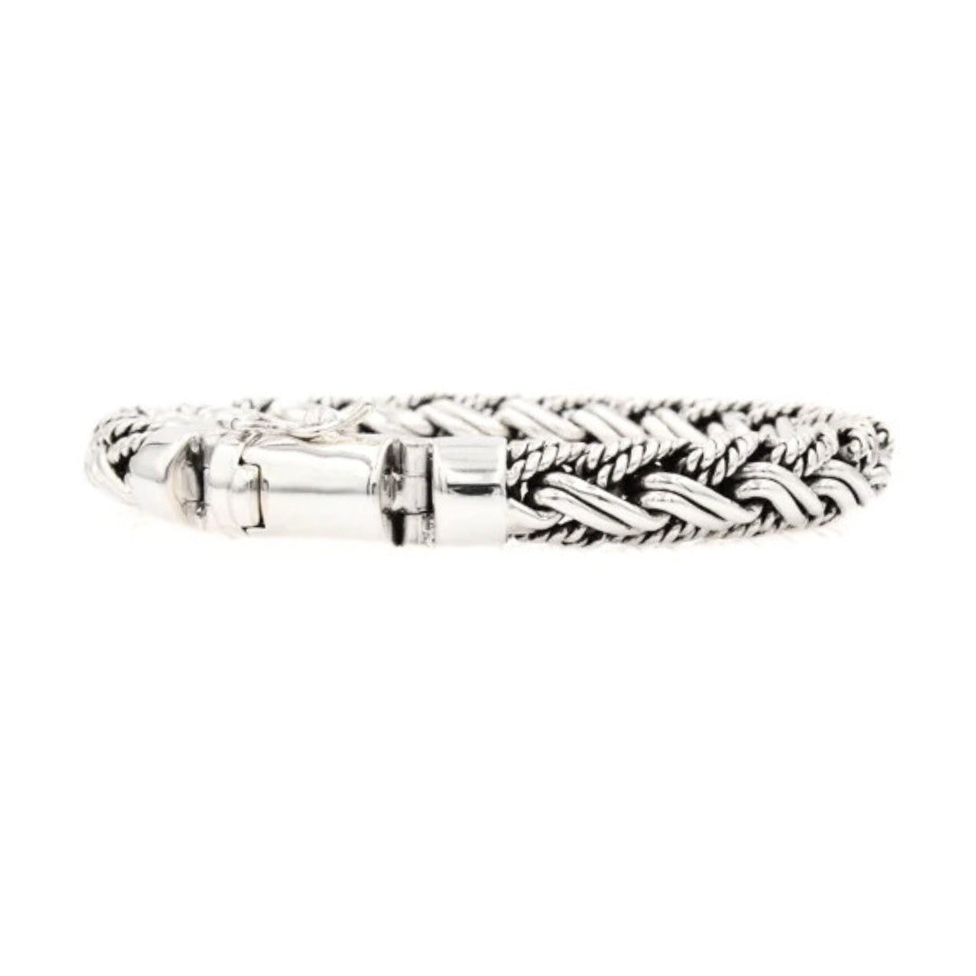 Sterling Silver Handmade Bali Bracelet Padian Double Taliair 6mm Wide
