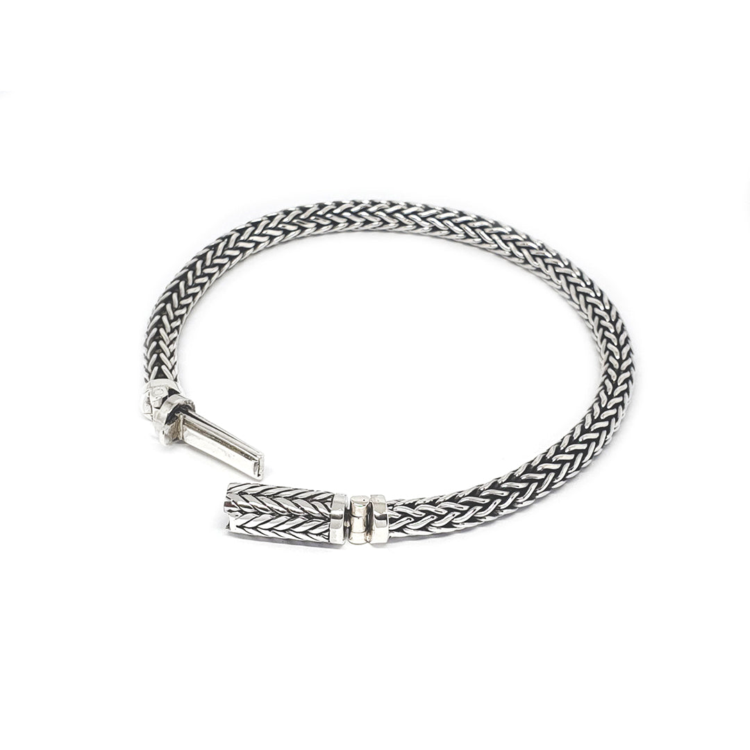 Balinese 5mm Sumbu Kompor Tulang Naga Silver Chain