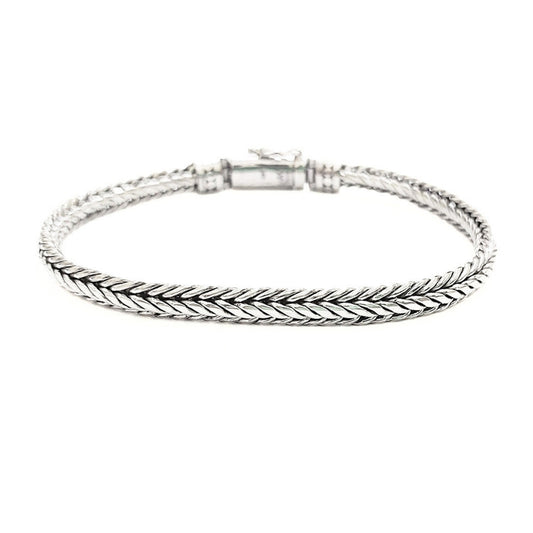 Balinese 5mm Sumbu Kompor Tulang Naga Silver Chain