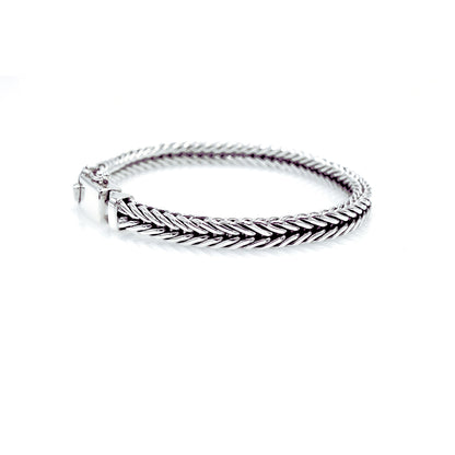 Men's Sterling Silver Bracelet -Tulangnaga 6mm wide