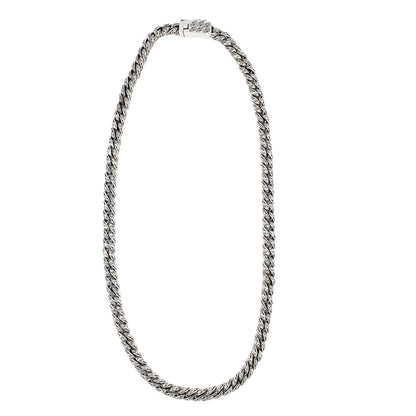 Sterling Silver Cuban Link Necklace with Motif – 8mm Wide