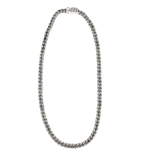 Sterling Silver Cuban Link Necklace with Motif – 8mm Wide